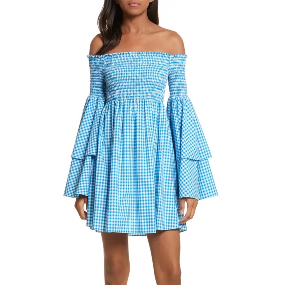 Caroline Constas Appolonia Gingham Dress Size S